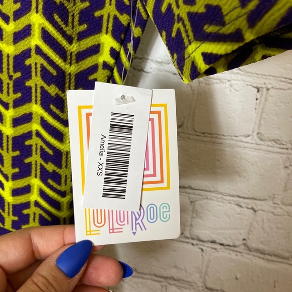 New LulaRoe Amelia Dress w/Pockets XXS - Picture 3 of 6